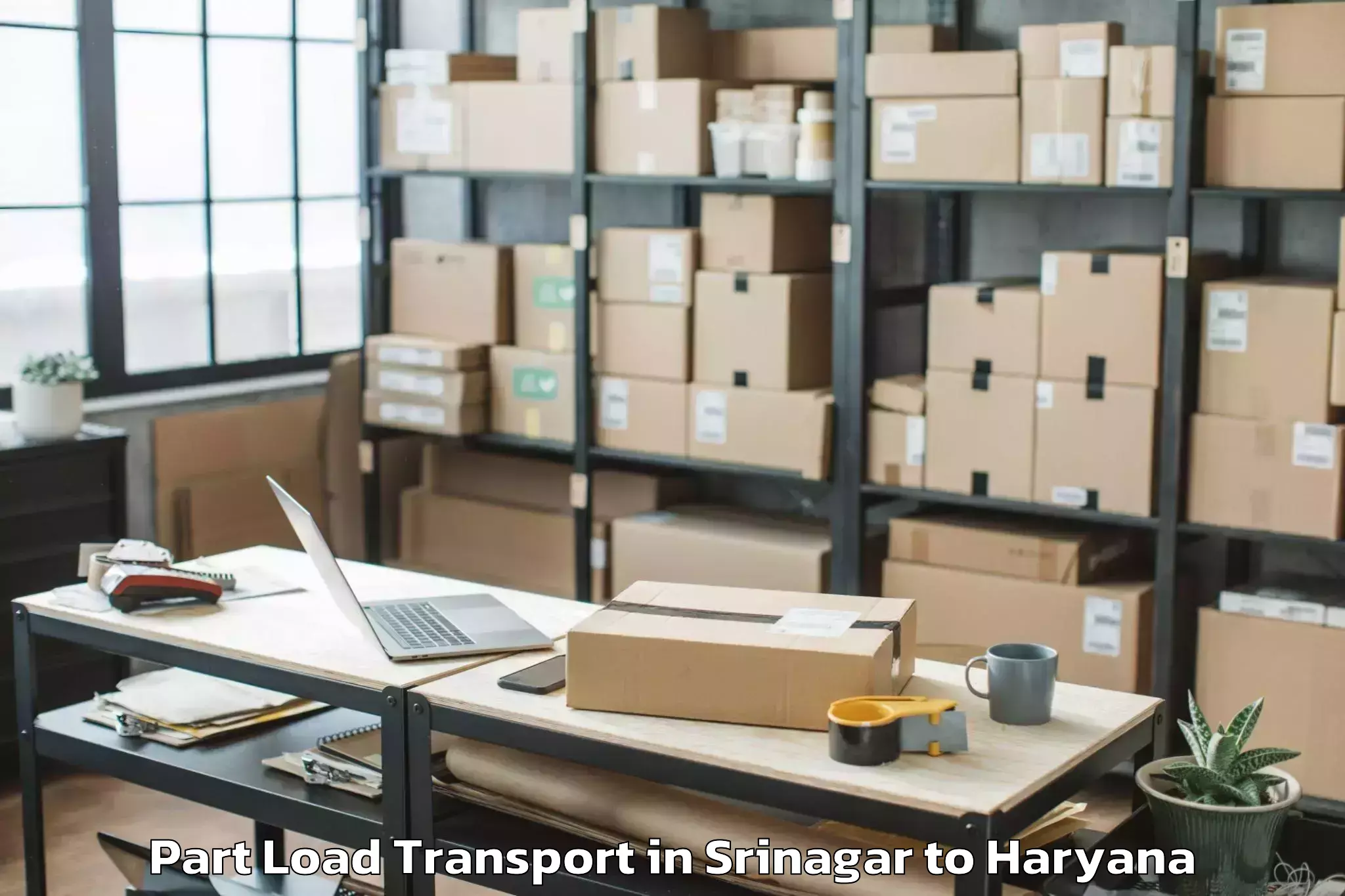 Professional Srinagar to Narayangarh Part Load Transport